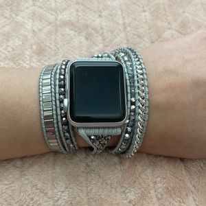 Silver Victoria Emerson Apple Watch Attachments